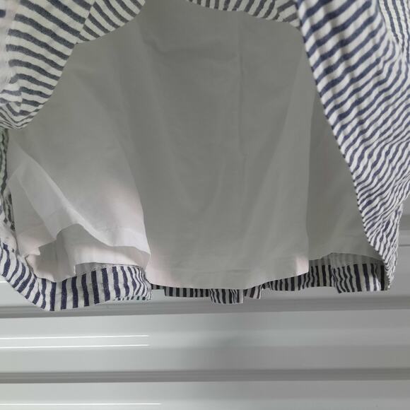 Banana Republic Womens Skirt Sz 10P Blue Seersucker Y2K Coastal Cowgirl Preppy - Picture 6 of 9